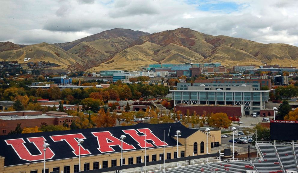 PHOTO: The University of Utah campus is shown from Rice-Eccles Stadium, Oct. 23, 2018, in Salt Lake City.