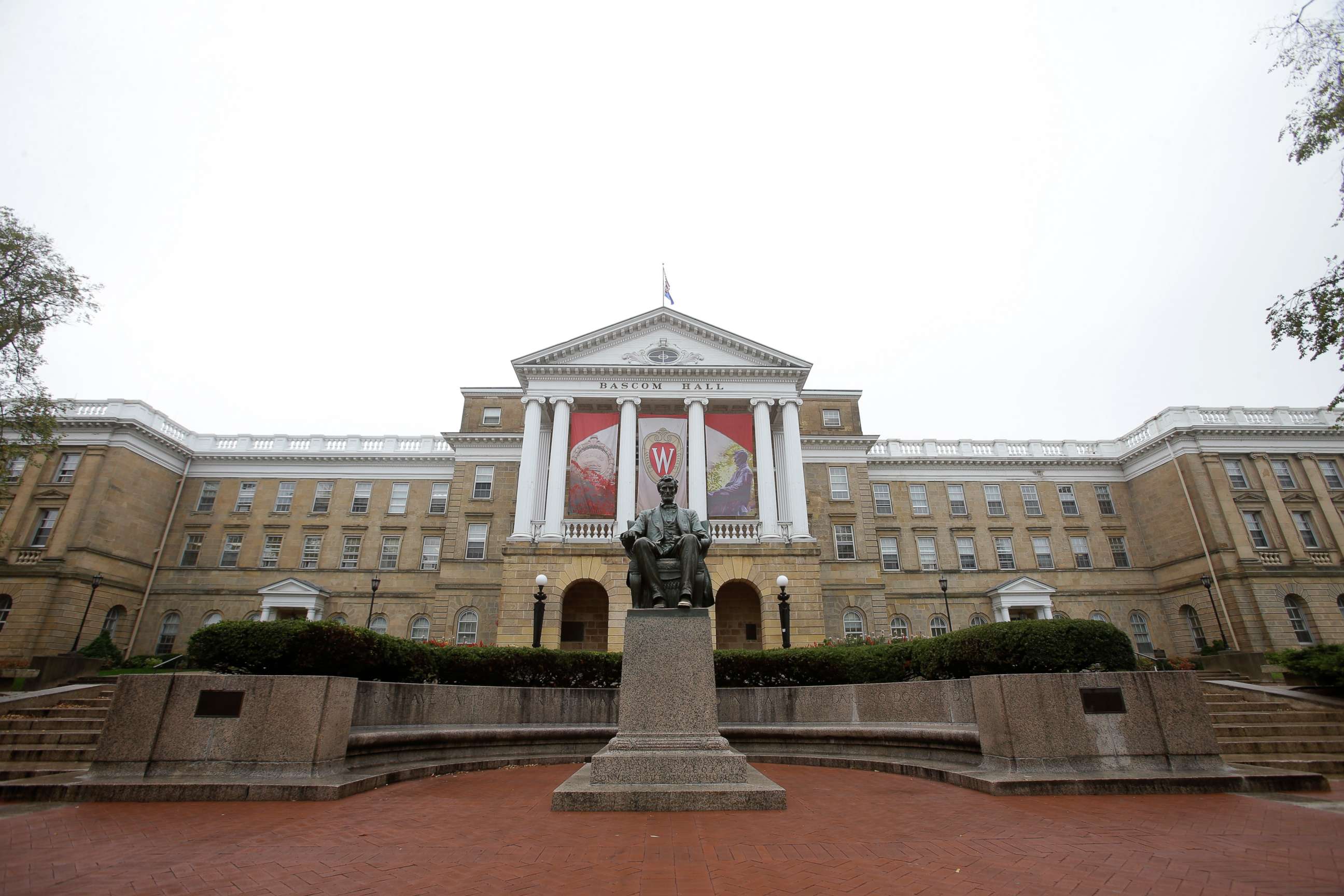 PHOTO: An outside view of Bascom Hall on the campus of the University of Wisconsin on in Madison, Wis.
