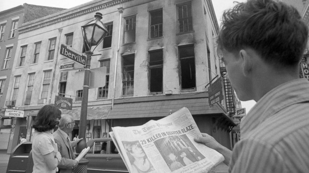 PHOTO: A fire at the UpStairs Lounge in New Orleans on June 24, 1973 left dozens of people dead.