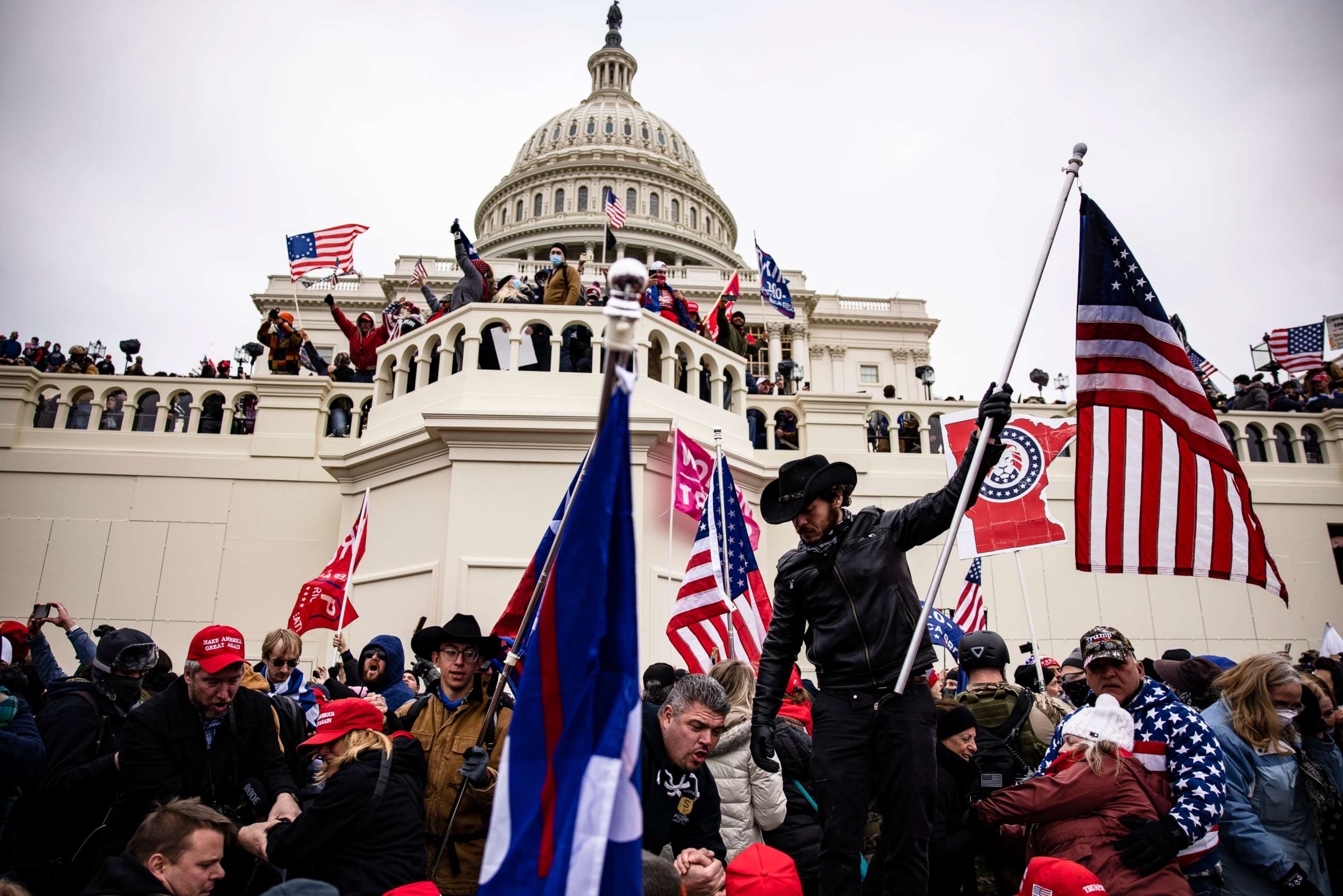 PHOTO: Trump supporters storm the U.S. Capitol following a rally with President Donald Trump on Jan. 6, 2021, in Washington, D.C.