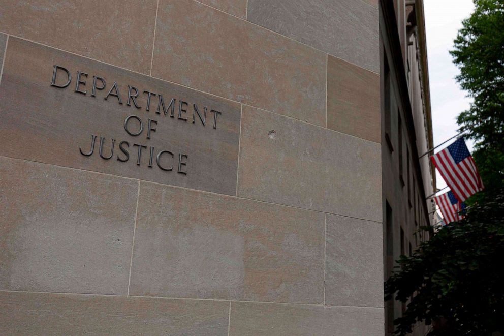 PHOTO: In this file photo taken on July 22, 2019, the U.S. Department of Justice building is seen in Washington, D.C.