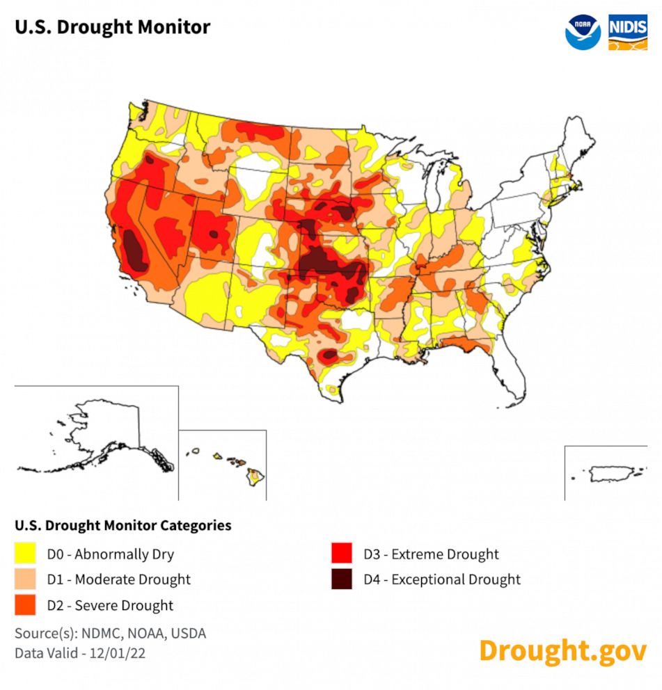 PHOTO: U.S. Drought Monitor Map