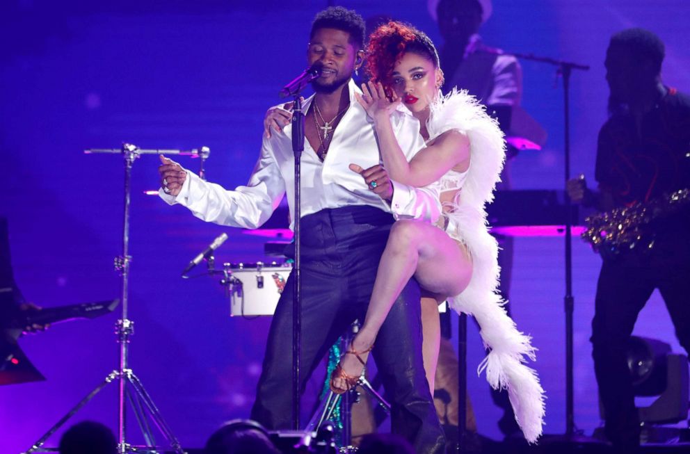 PHOTO: Usher performs a Prince medley at the 62nd Grammy Awards in Los Angeles, Jan, 26, 2020.