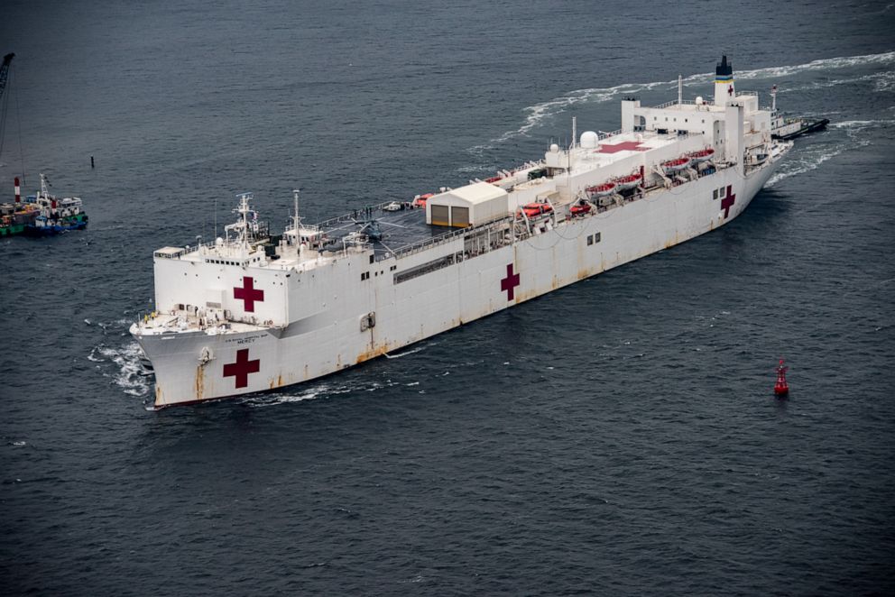PHOTO: The hospital ship USNS Mercy departs Commander Fleet Activities Yokosuka, Japan, June 15, 2018.