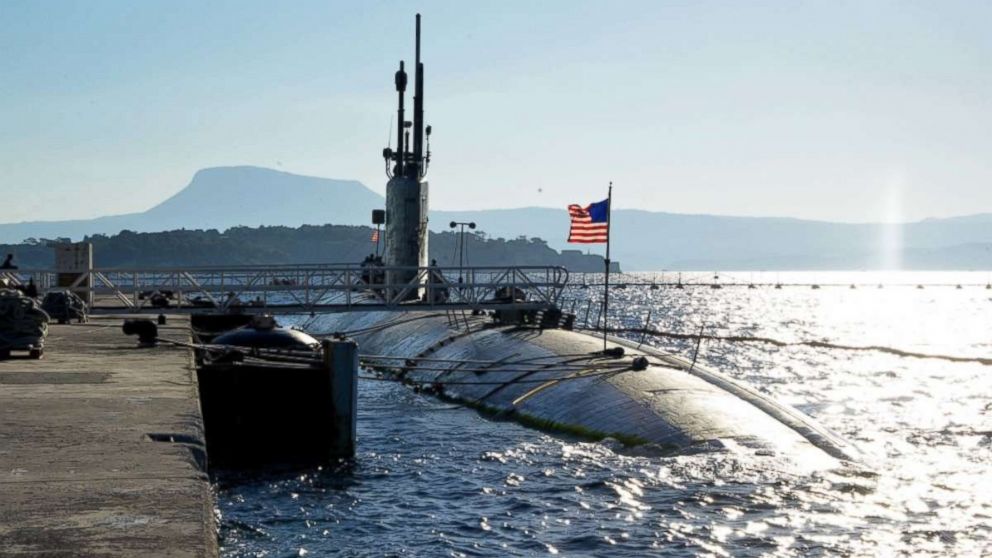 PHOTO: USS Boise moors at Marathi NATO Pier Complex in Souda Bay, Greece, during a scheduled visit Dec. 23, 2014.
