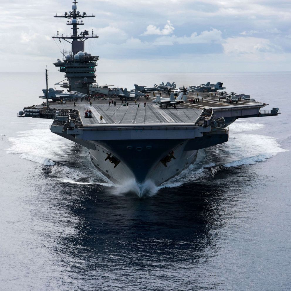 PHOTO: The Nimitz-class aircraft carrier USS Carl Vinson (CVN 70) transits the Pacific Ocean, Oct. 13, 2018.