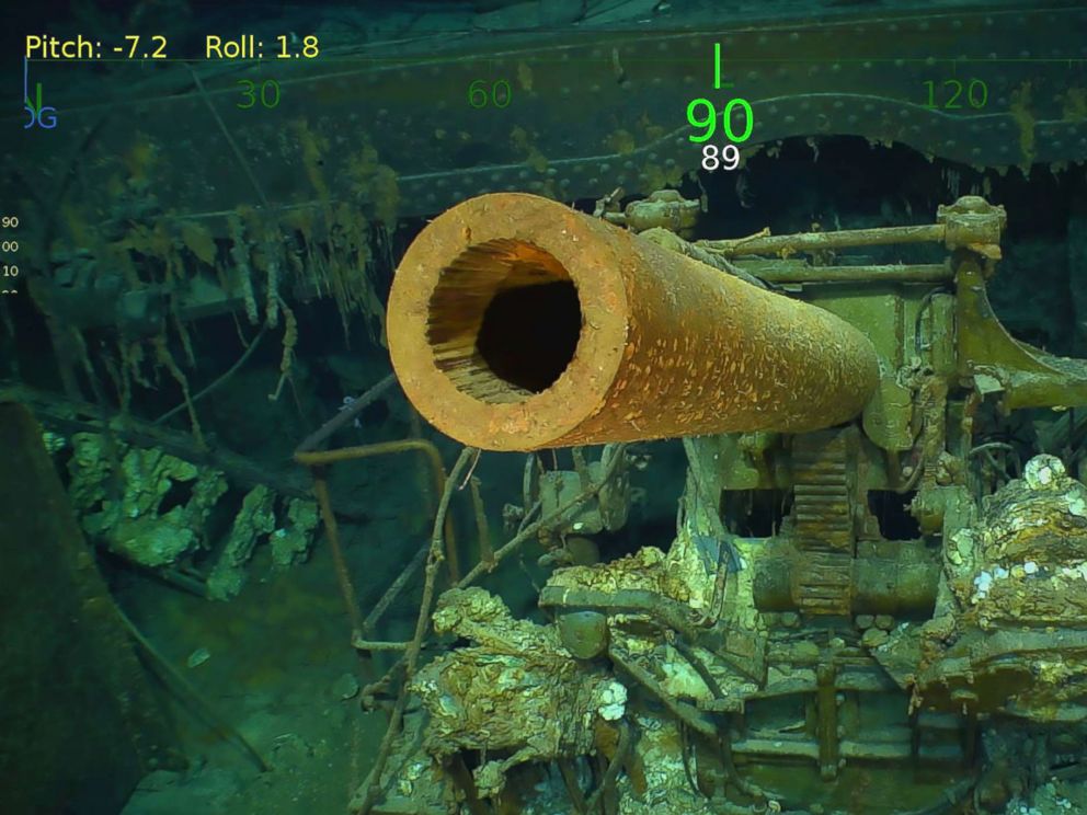 PHOTO: The USS Lexington, a U.S. aircraft carrier which sank during World War II, has been found in the Coral Sea. A search team led by Microsoft co-founder Paul G. Allen discovered the wreckage, March 5, 2018.