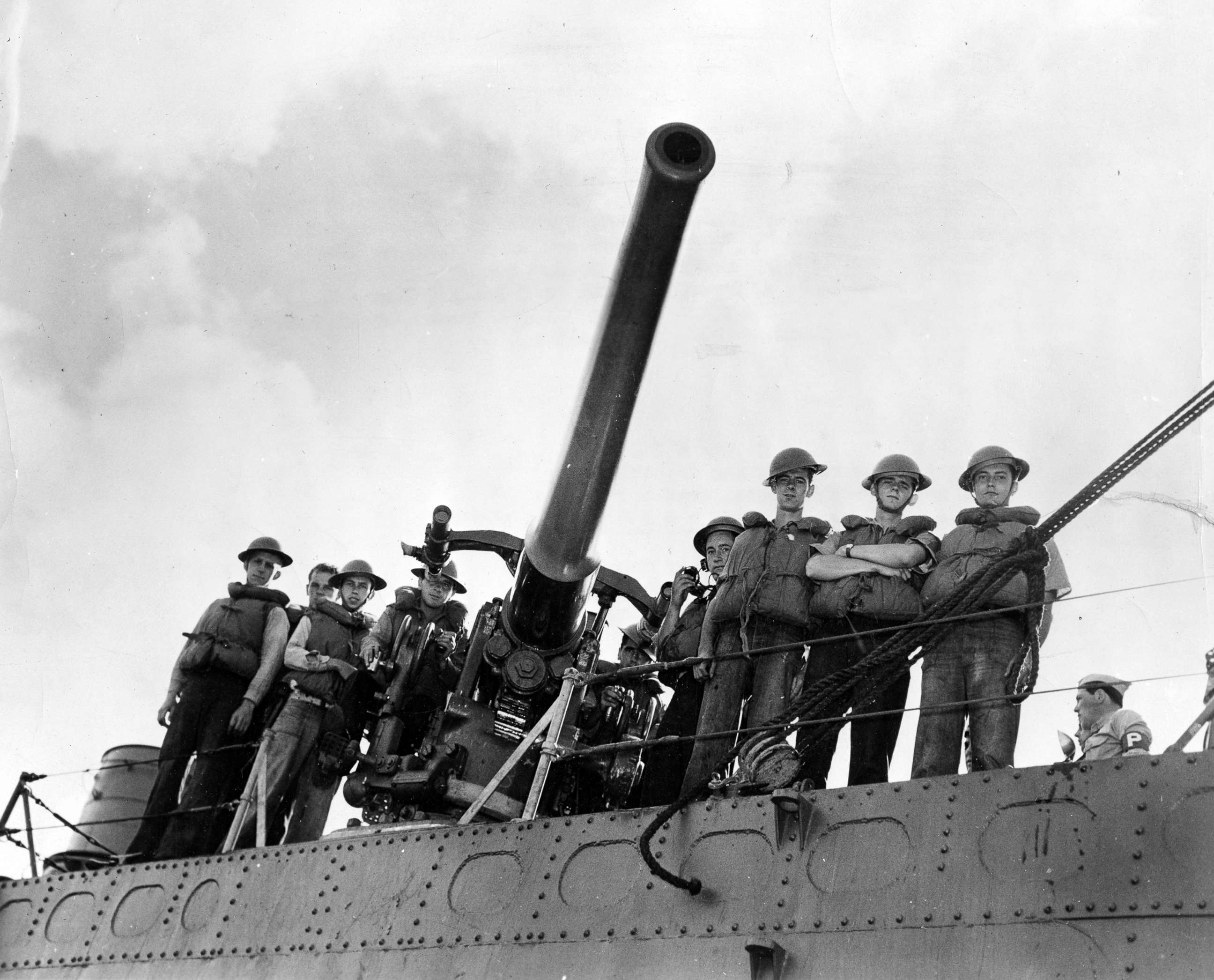 PHOTO: The USS Ward's number three gun and its crew-cited for firing the first shot the day of Japan's raid on Hawaii, while operating as part of the inshore patrol early in the morning of Dec. 7, 1941.