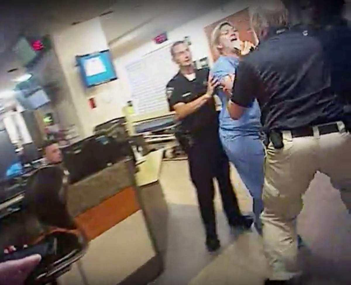 PHOTO: In this July 26, 2017, frame grab from video taken from a police body camera, nurse Alex Wubbels is pictured during an incident at University of Utah Hospital in Salt Lake City, Utah. 
