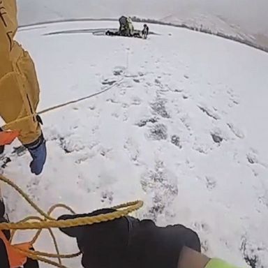 Dramatic bodycam footage shows officers rescuing a 66-year-old man and his dog after they fell through the ice at Utah’s Mantua Reservoir.