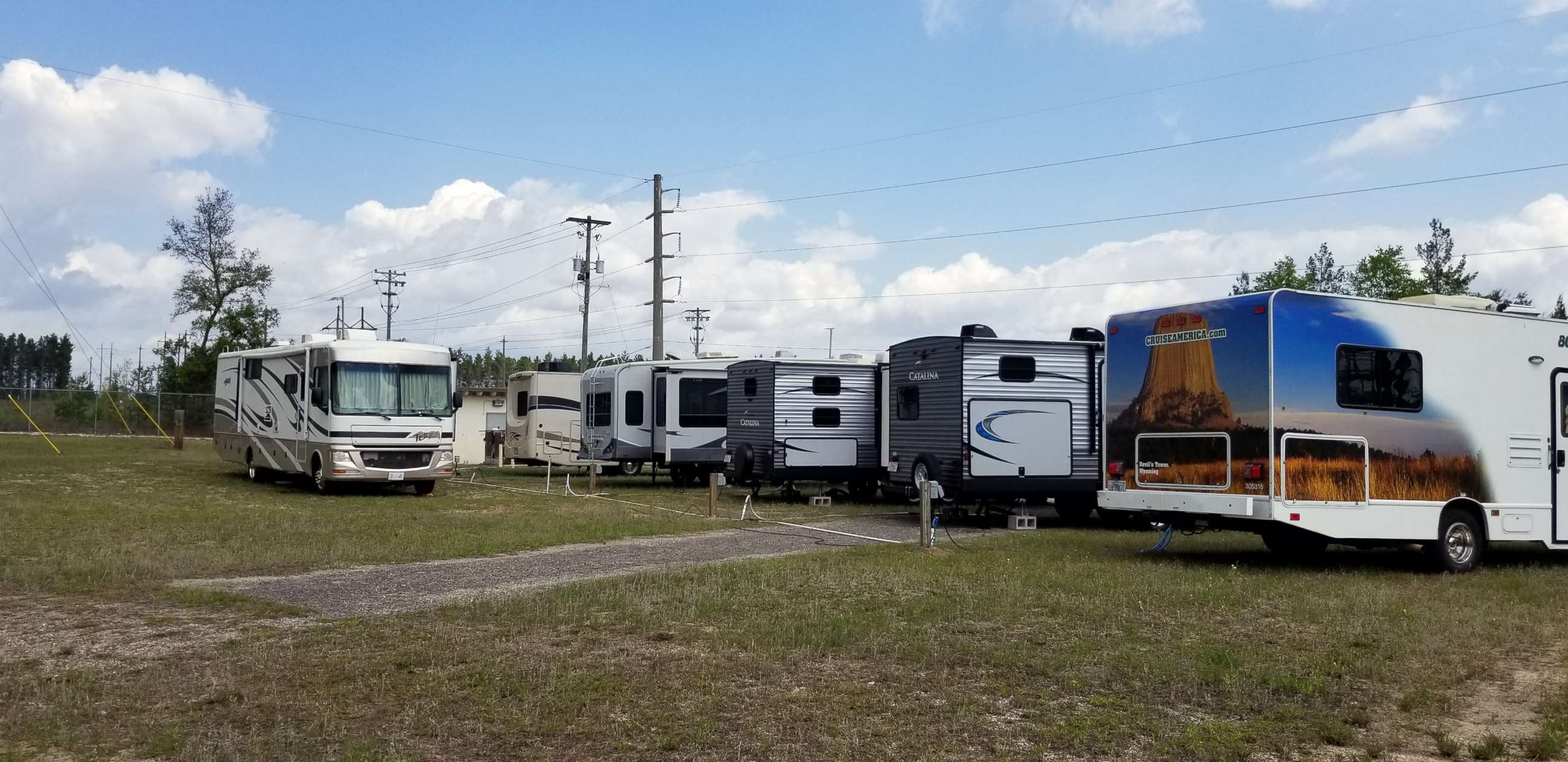 PHOTO: An undated photo shared by the City of Tallahassee in Florida shows RVs set up to house utility workers during the COVID19 pandemic.