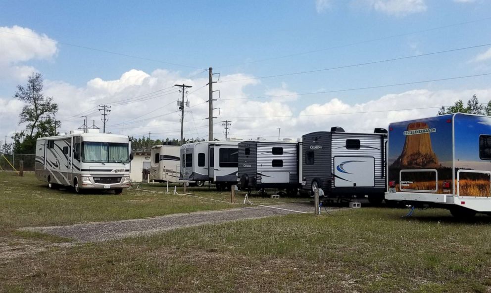 PHOTO: An undated photo shared by the City of Tallahassee in Florida shows RVs set up to house utility workers during the COVID19 pandemic.