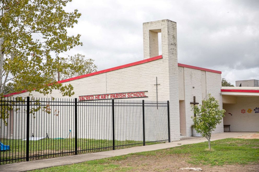 PHOTO: Sacred Heart Parish School is pictured in Uvalde, Texas, on Aug. 21, 2022.