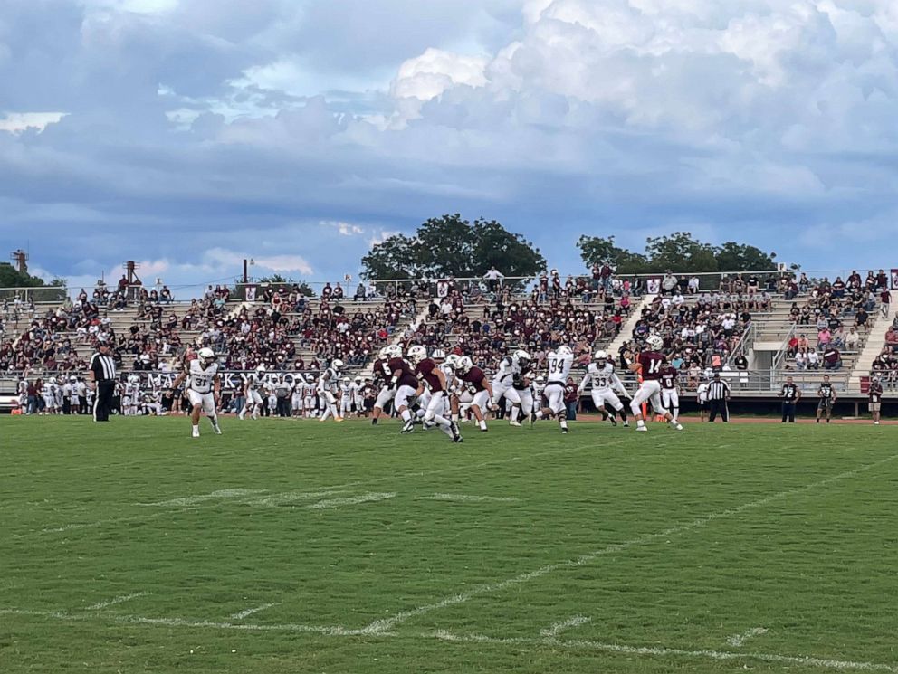 PHOTO: Uvalde High School football team plays in their first home game, Sept. 2, 2022.