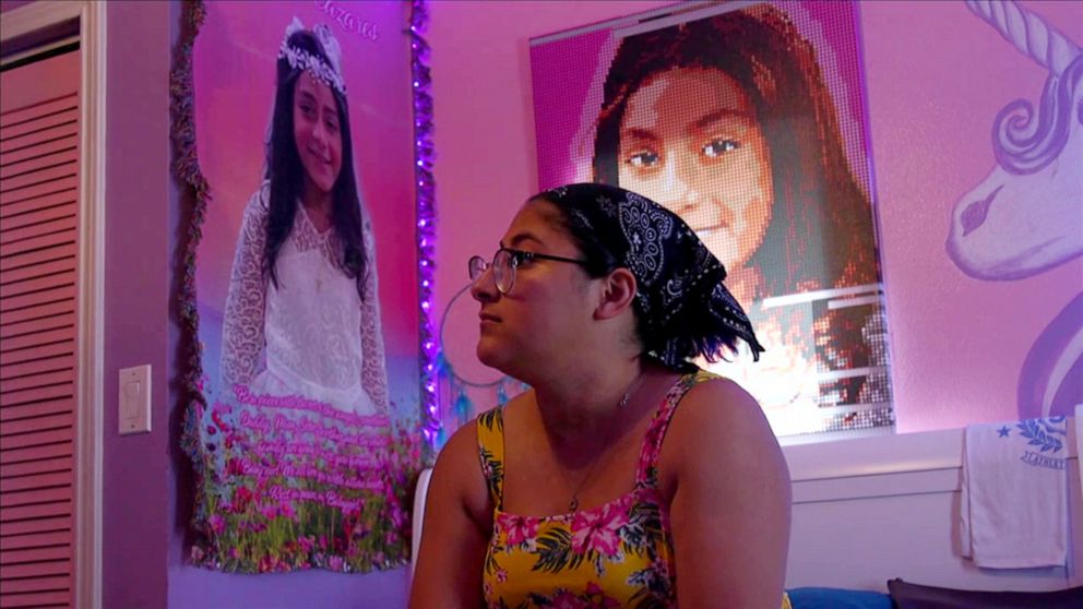 PHOTO: Jazmin Carares tells ABC News that she still has trouble coping with the loss of her sister Jackie in Uvalde, Texas.