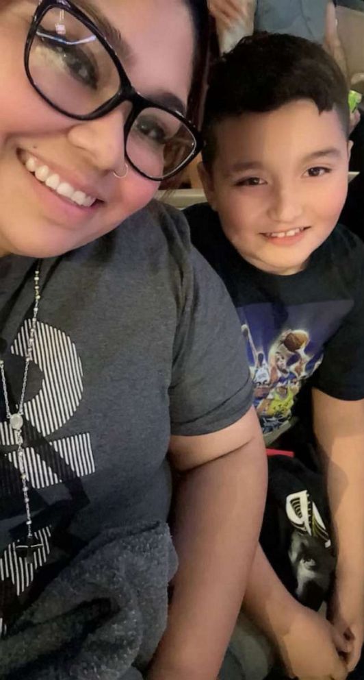 PHOTO: Briana Ruiz is seen with her son Daniel Garza, a former Robb Elementary student, in this family photo dated Jan.13, 2022.