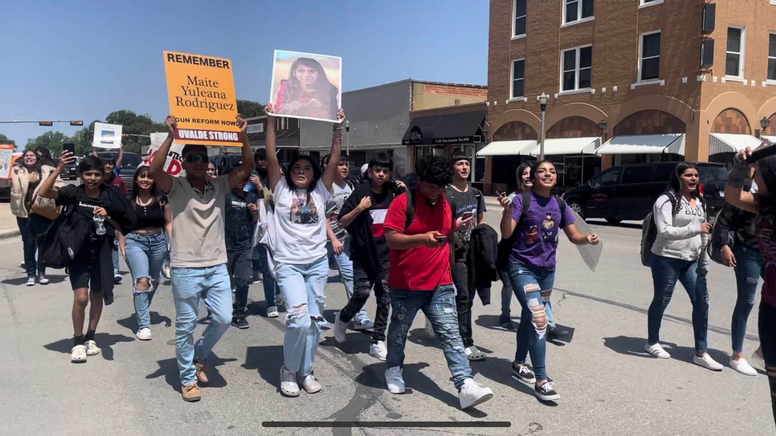 Uvalde students walkout to protest gun violence I m scared of