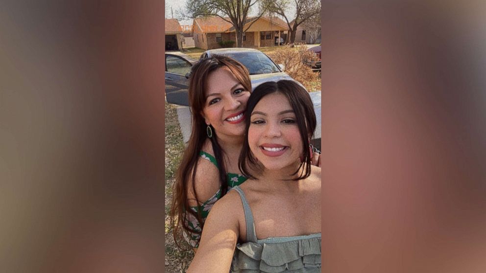 PHOTO: Eva Mireles, one of the victims in the school shooting at Uvalde, Texas, is pictured with daughter Adalynn Ruiz in an undated family photo.