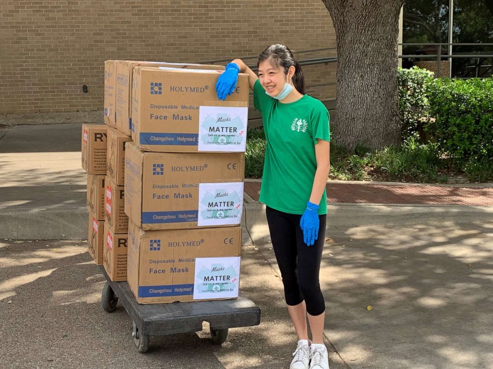 PHOTO: Valerie Xu collected PPE for the hospital staff because she was treated there as a third-grader and remembered how kindly she was treated.