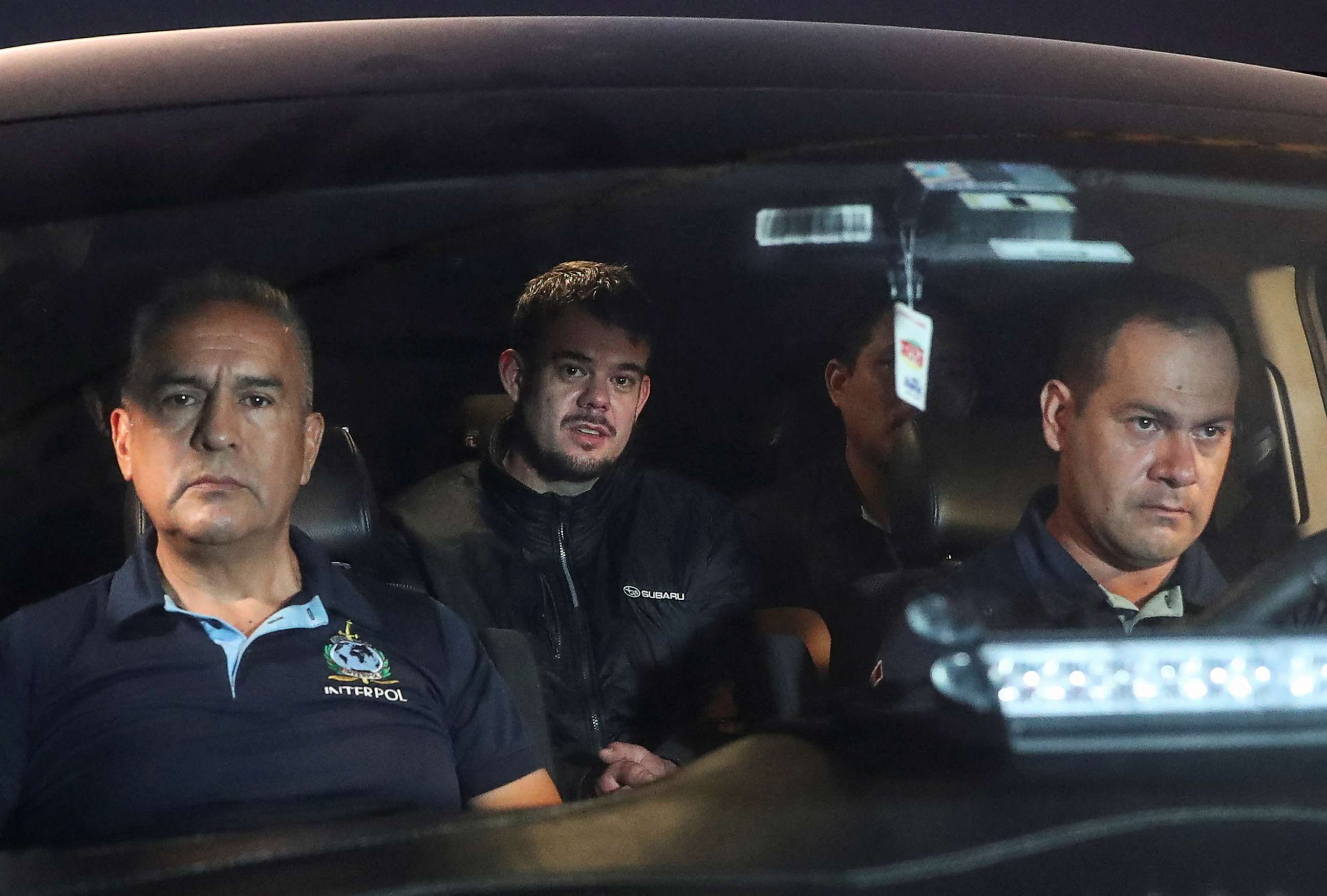 PHOTO: Dutch citizen Joran van der Sloot, who was serving a 28-year sentence in Peru, is escorted to the airport to be extradited to the U.S., to face charges of extortion and wire fraud against the family of Natalee Holloway, June 8, 2023.