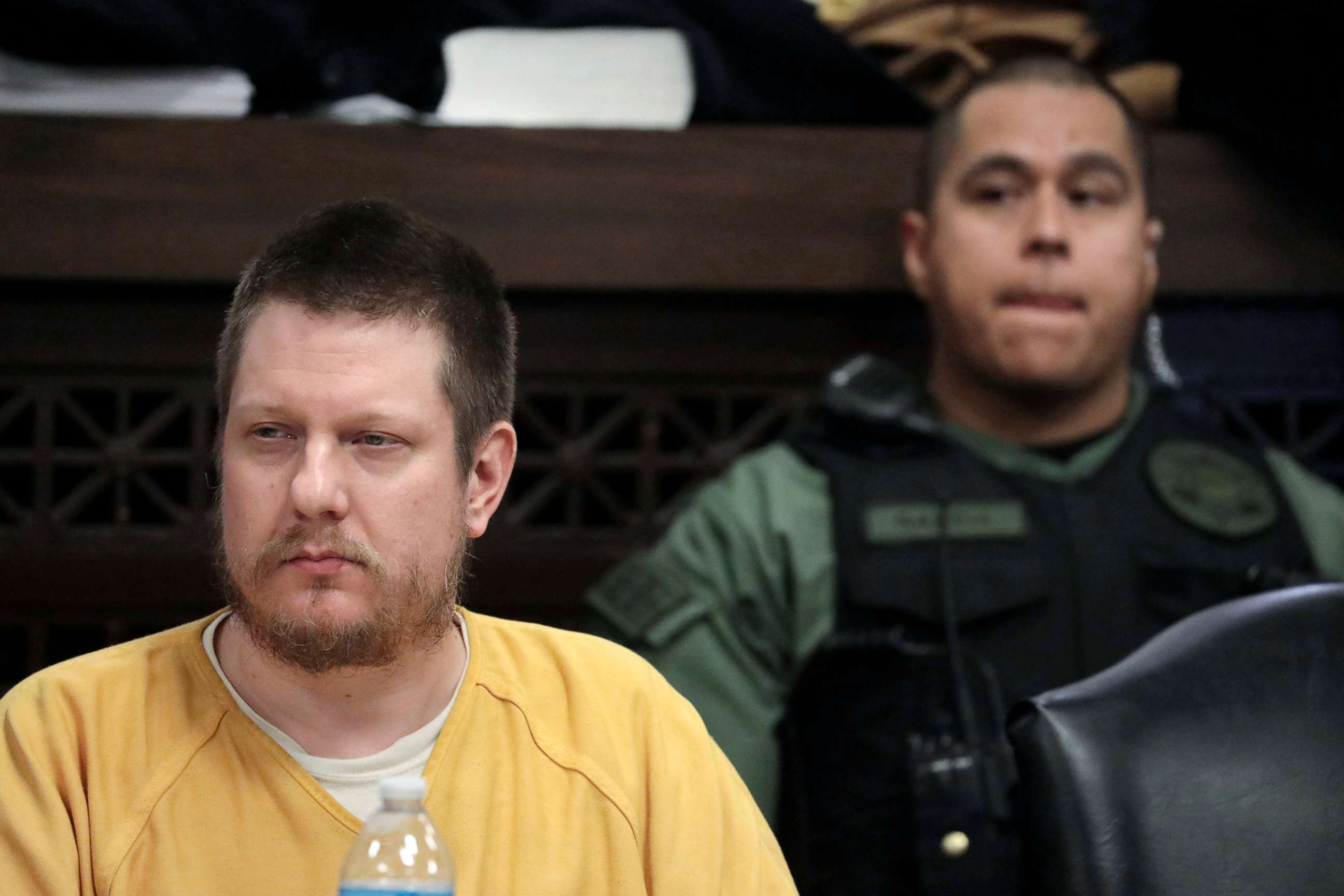 PHOTO: Chicago police Officer Jason Van Dyke, left, attends his sentencing hearing at the Leighton Criminal Court Building in Chicago, for the 2014 shooting of Laquan McDonald, Jan. 18, 2019.