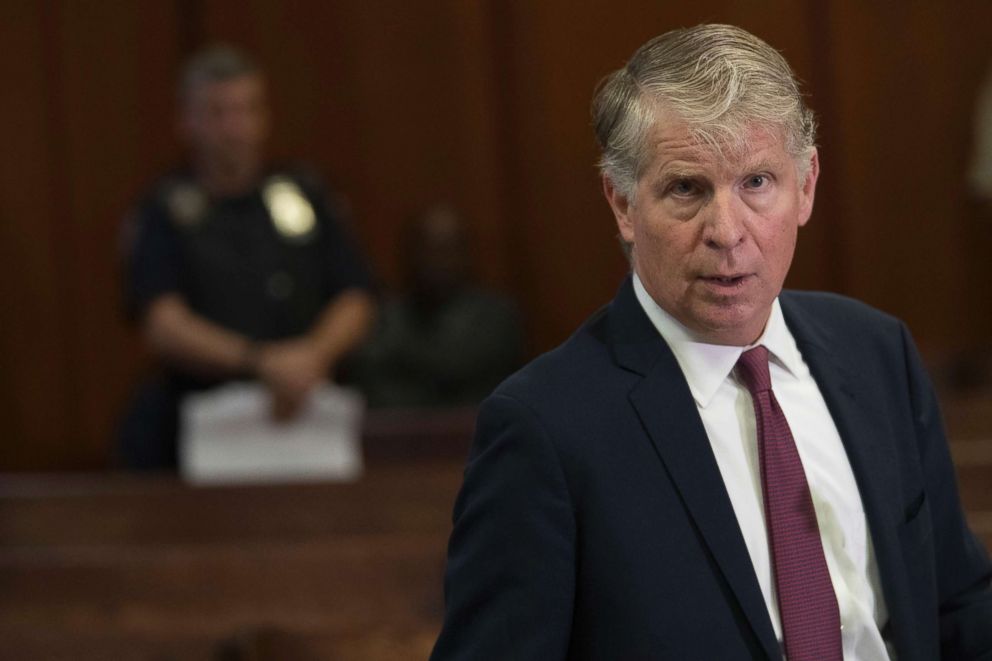 PHOTO: Manhattan District Attorney, Cyrus Vance, Jr., speaks to reporters after a hearing in Manhattan criminal court in New York,  Sept. 12, 2018. 