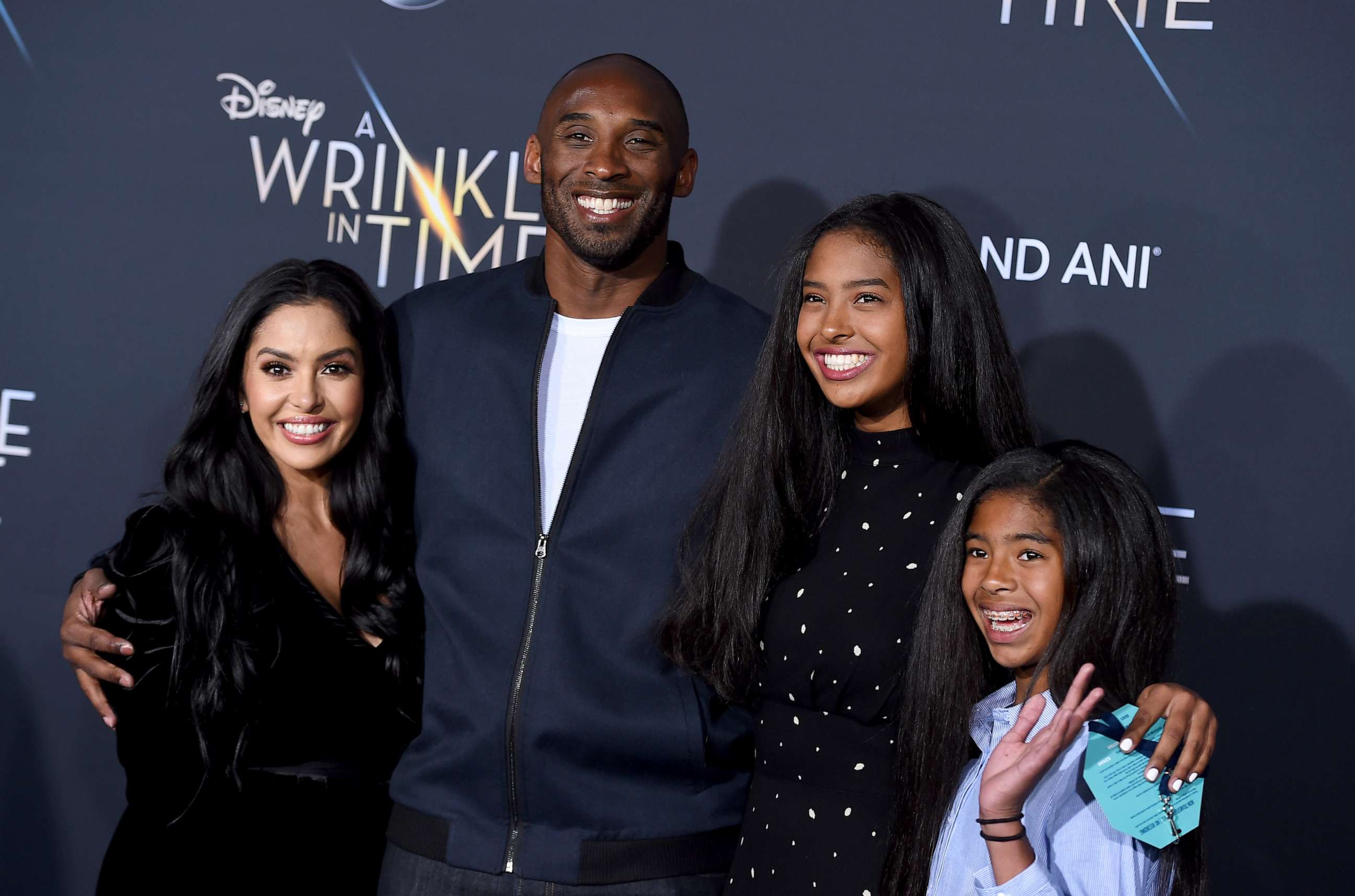 PHOTO: Vanessa Bryant, from left, Kobe Bryant, Natalia Bryant and Gianna Maria-Onore Bryant at the world premiere of "A Wrinkle in Time" at the El Capitan Theatre on Feb. 26, 2018, in Los Angeles.