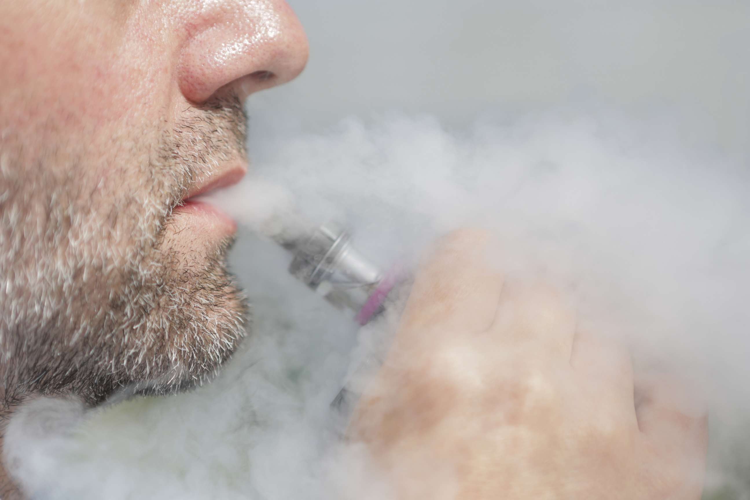 PHOTO: A man smokes an e-cigarette in this undated file image.