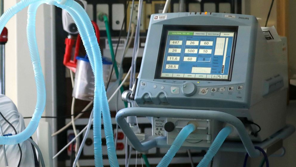 PHOTO: A ventilator is seen at a hospital in California.