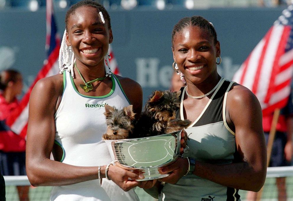 PHOTO: Venus Williams and Serena Williams win the Women's Doubles competition at the U.S. Open in New York, Sept. 12, 19