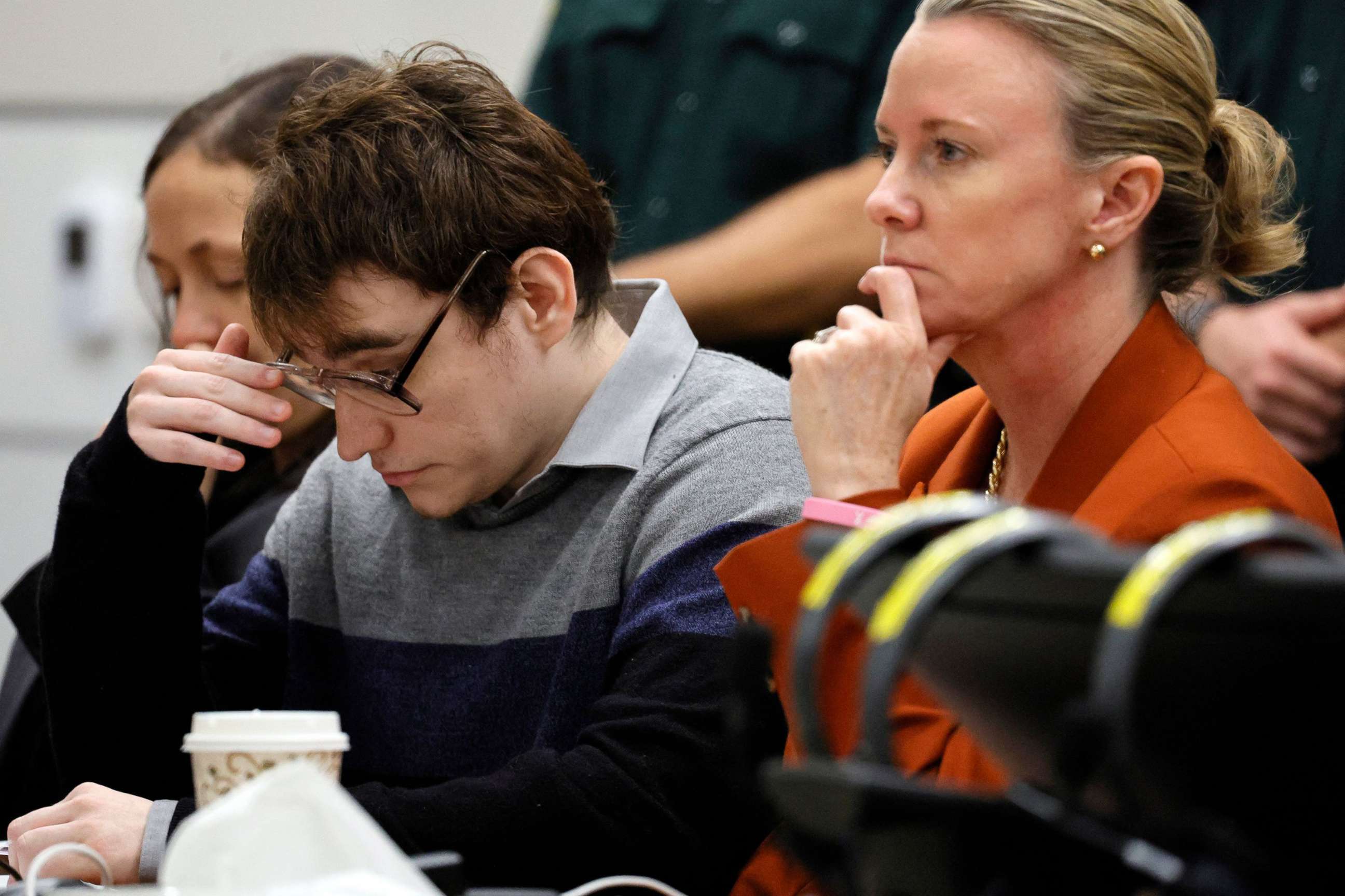 PHOTO: MSD High School shooter Nikolas Cruz, with Assistant Public Defender Melisa McNeill (R), sits at the defense table as the verdicts are read in his trial at the Broward County Courthouse in Fort Lauderdale, Fla., on Oct. 13, 2022.