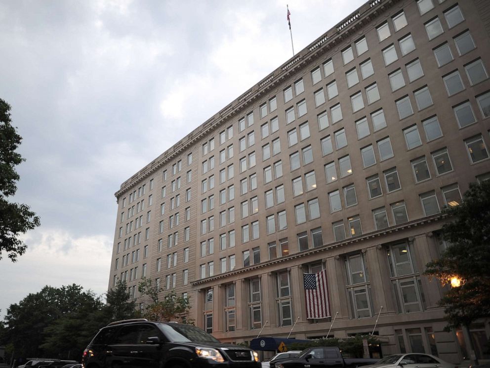 PHOTO: The United States Department of Veterans Affairs headquarters, May 28, 2014, in Washington, DC.