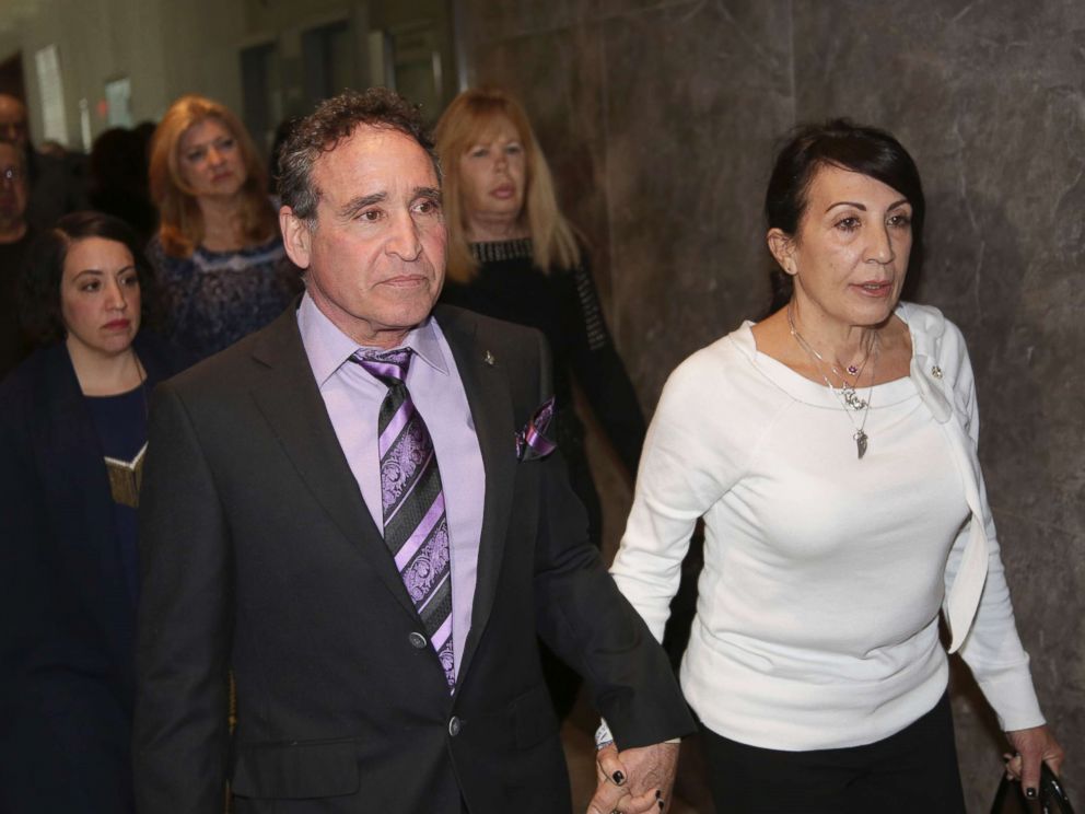 PHOTO: Phillip and Catherine Vetrano, parents of Karina Vetrano, arrive to court in New York, March 20, 2019. Chanel Lewis is accused of killing their daughter. 