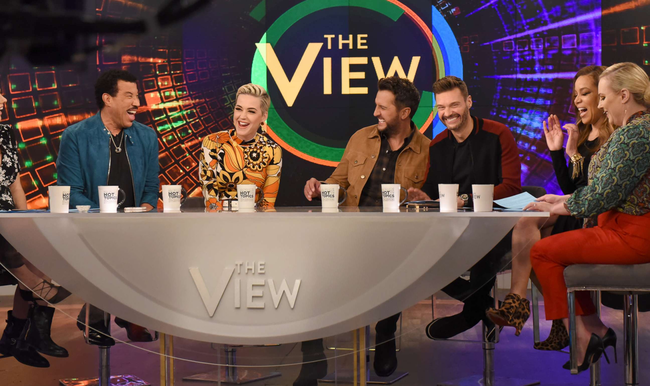 PHOTO: Lionel Richie, Katy Perry, Luke Bryan, and Ryan Seacrest, March 5, 2019, on ABC's "The View." 