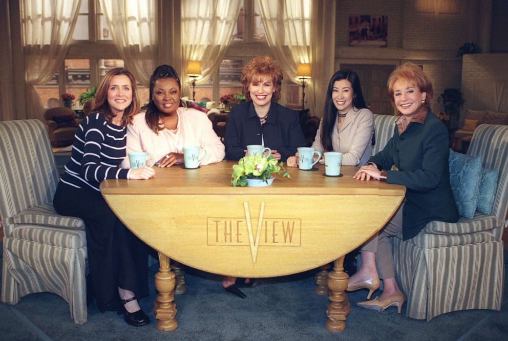 PHOTO: Meredith Vieira, Star Jones, Joy Behar, Lisa Ling and Barbara Walters on "The View" in 1999.