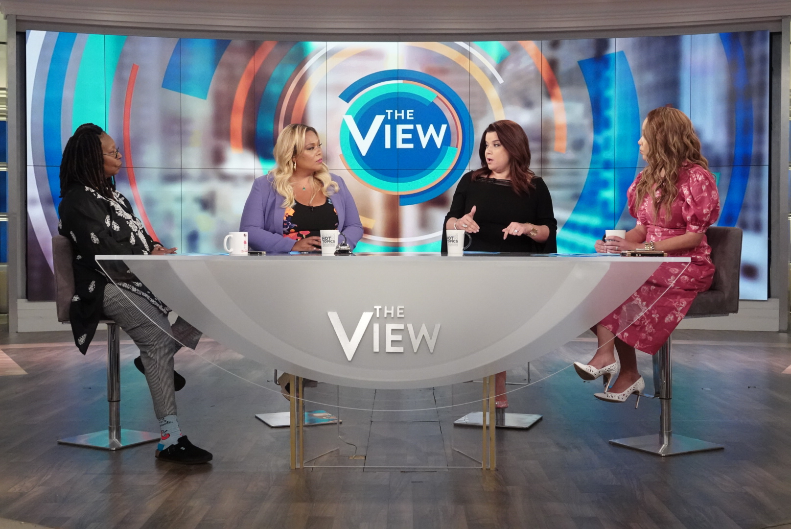 PHOTO: "The View" co-hosts Whoopi Goldberg, Tara Setmayer, Ana Navarro, and Sunny Hostin discuss gun control on Monday, June 3, 2019 following the deadly Virginia Beach shooting.