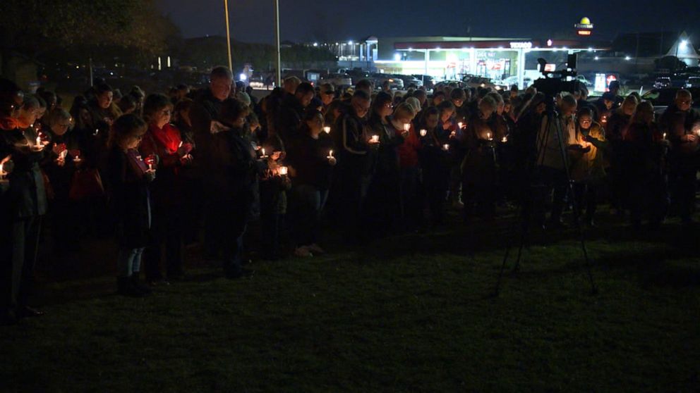 PHOTO: People gather at a vigil for missing Paighton Houston in Birmingham, Ala., Dec. 30, 2019. 