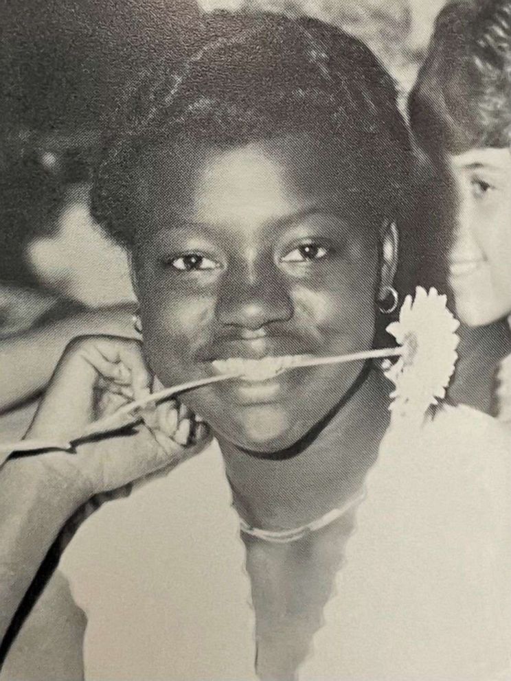 PHOTO: A young Viola Davis holds a flower during her freshman dance, in an image from Viola Davis' upcoming memoir "Finding Me" published by Harper Collins.