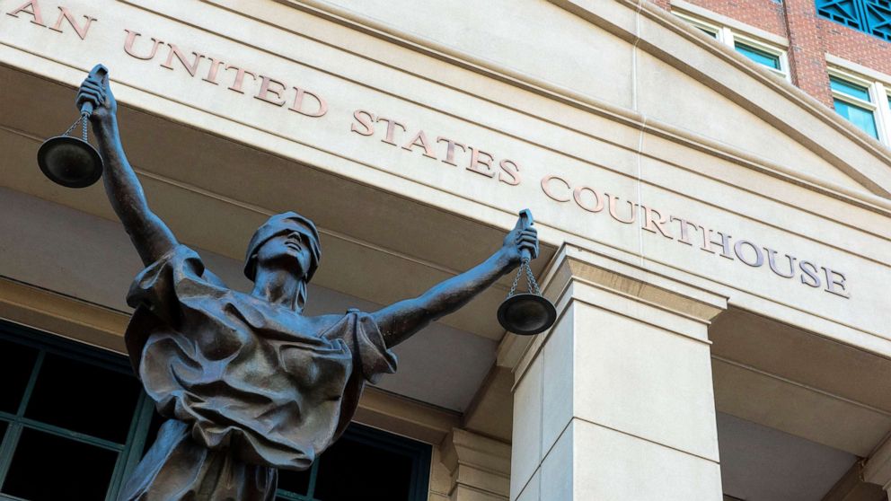 PHOTO: The U.S. Courthouse is seen in Alexandria, Va., Sept. 2, 2021. 