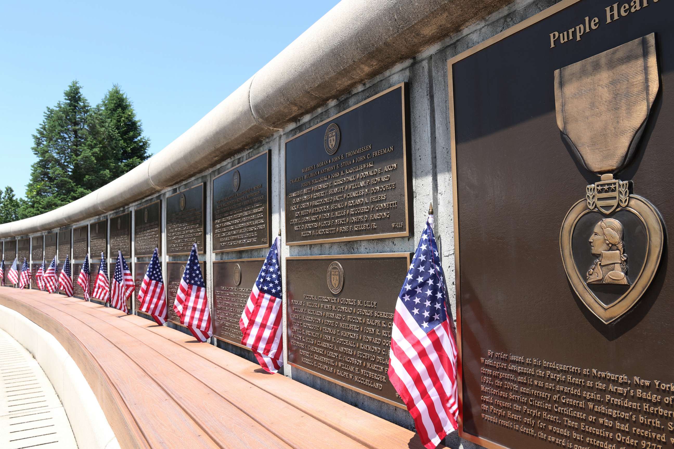 PHOTO: The necrology wall at the National D-Day Memorial in Bedford, Va.