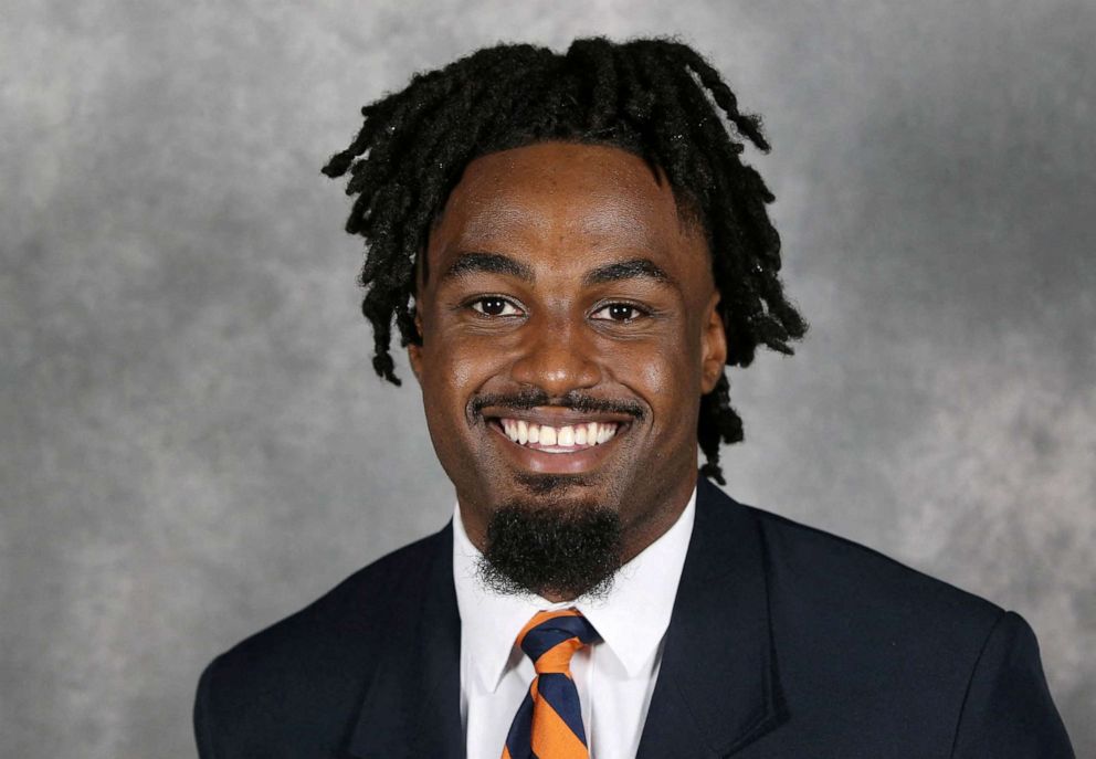 PHOTO: A handout picture shows college football player D'Sean Perry who was killed in a shooting attack at the University of Virginia, in this undated handout. 
