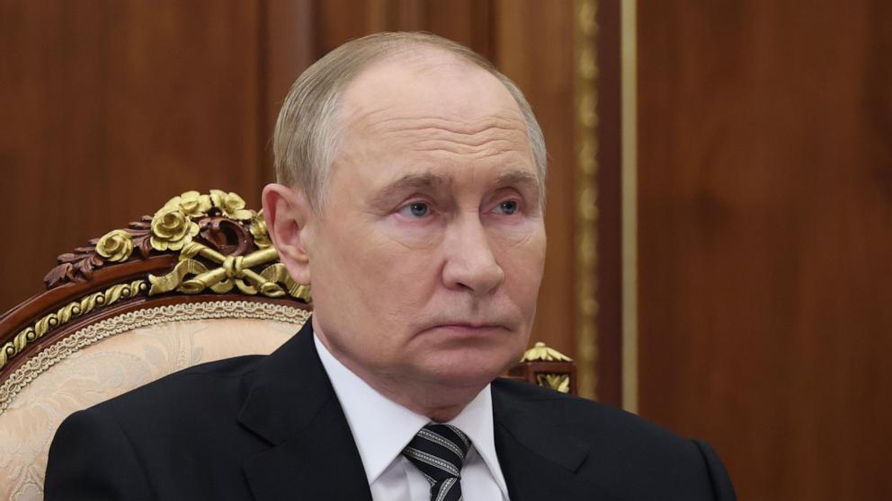 PHOTO: Russia President Vladimir Putin meets with Acting Head of the Komi Republic Rostislav Goldshtein at the Kremlin in Moscow, August 19, 2025.