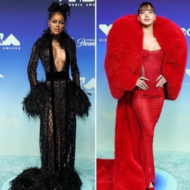 PHOTO: Teyana Taylor, LISA and Charli XCX arrive for the MTV Video Music Awards, Sept. 27, 2026, in Los Angeles.