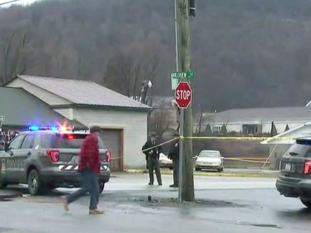 PHOTO: Scene of a shooting at a Pennsylvania car wash in Melcroft, Pa., Jan. 28, 2018.
