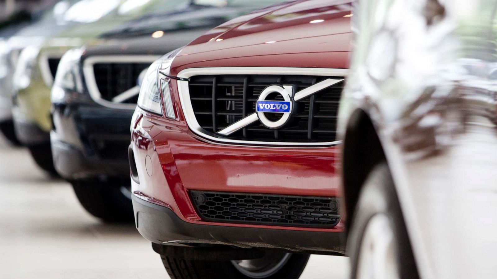 PHOTO: The Volvo automobile logo adorns the grill on one of the company's sedans at a dealership in Beijing, China, Aug. 3, 2010.