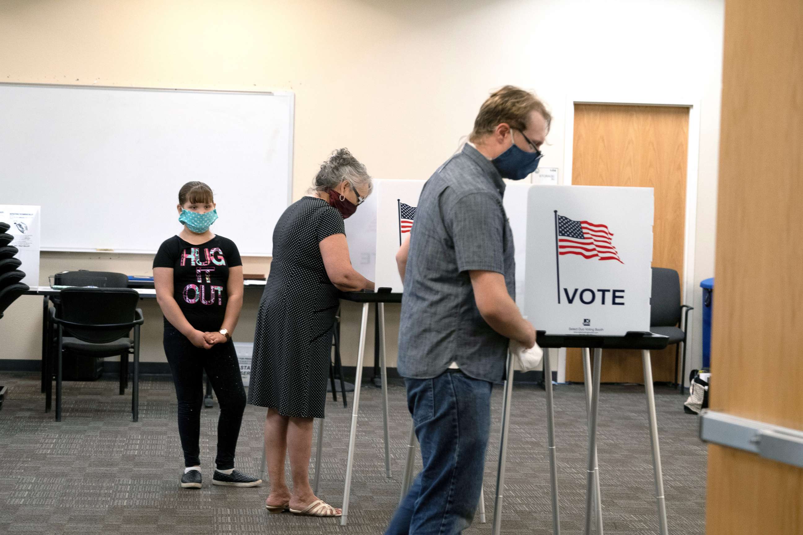 PHOTO: Voters cast their ballots at Dona Ana County Government Center during the New Mexico primary in Las Cruces, New Mexico, June 2, 2020.  