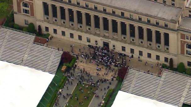 Protest breaks out inside Columbia University library