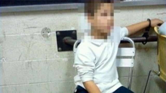 VIDEO: The 7-year-old was reportedly handcuffed by New York police for hours after hitting a schoolmate.
