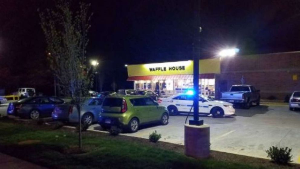 Three people were killed and four others wounded in a shooting at a Waffle House in Antioch, Tennessee, on Sunday, April 22, 2018.