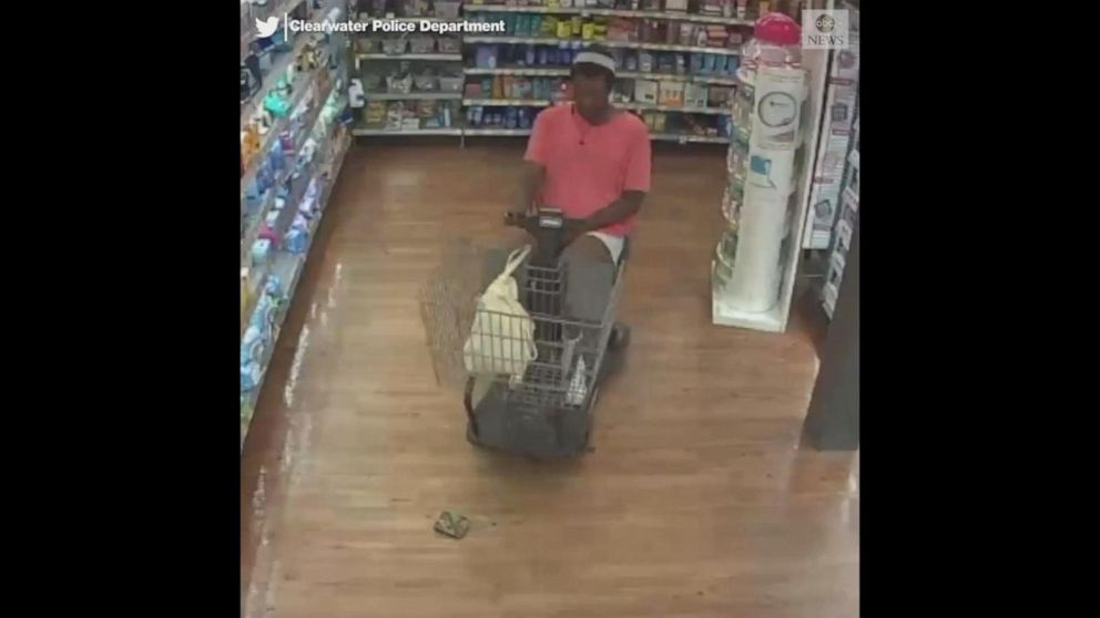 Suspect in motorized shopping cart steals shopper's wallet from floor ...